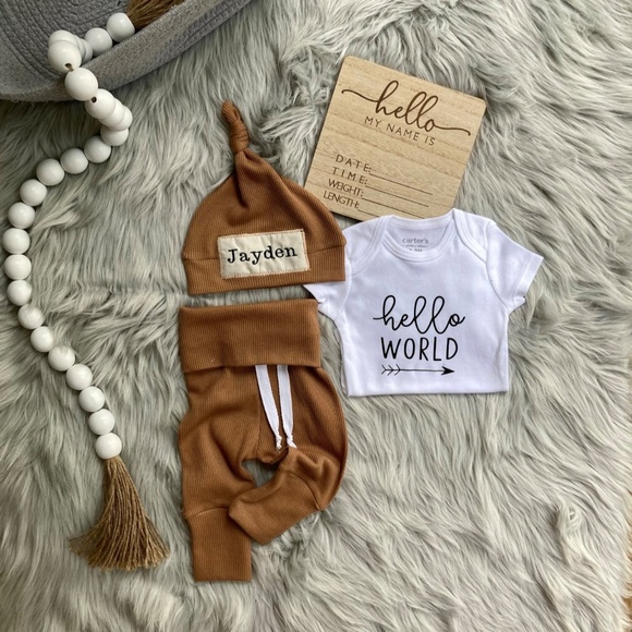 Newborn Boy Coming Home Outfit Baby Boy Hospital Outfit Take Me Home Newborn - Picture 2 of 7